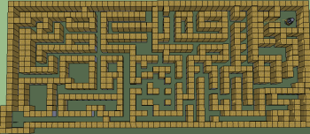 Aerial view of first maze layout.